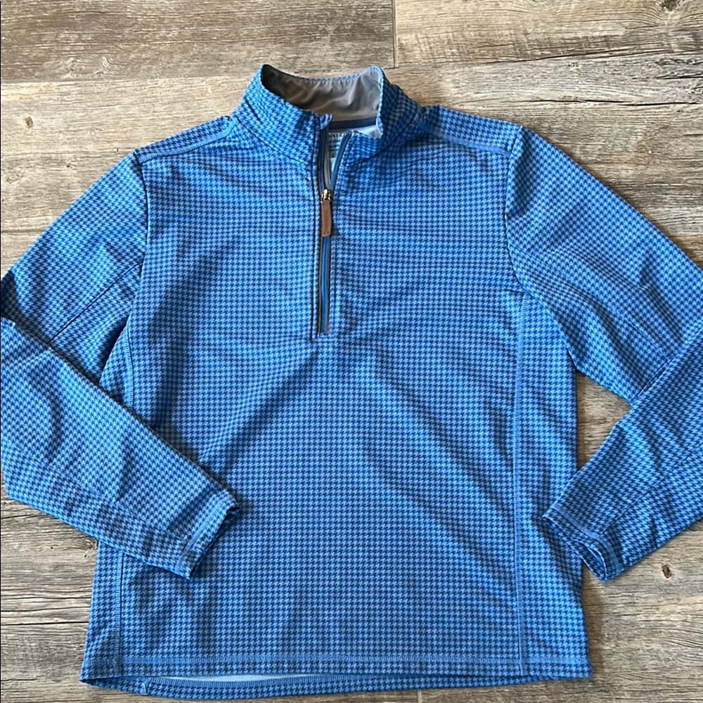 Jim Nantz Vineyard Vines Men's Blue Quarter-Zip Pullover Jacket